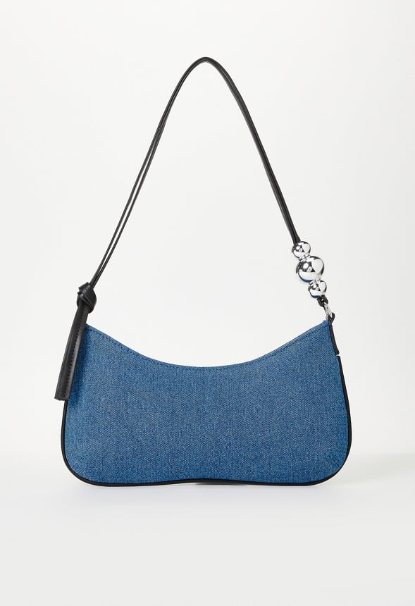 Sculptural Shoulder Bag With Beads