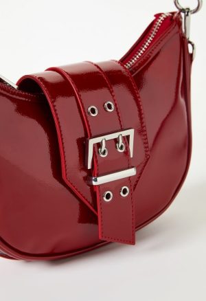 Belted Half Moon Shoulder Bag