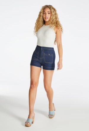 Patch Pocket Denim Shorts