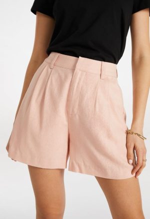 Linen High-Rise Trouser Shorts