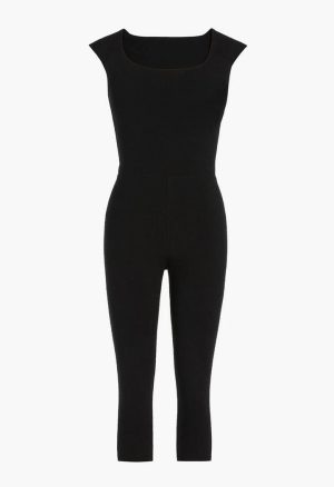 Square Neck Capri Jumpsuit