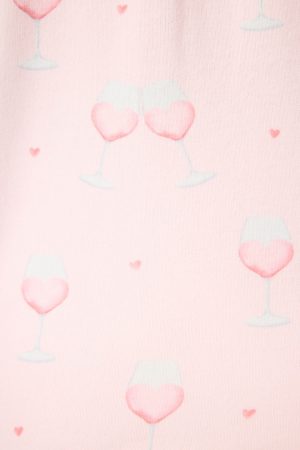 Happy Hour Wine Glass Print PJ Set