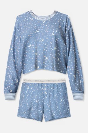 Boyfriend Boxer Moon & Stars PJ Short Set