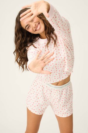Boyfriend Boxer Heart to Heart PJ Short Set