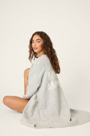 My Dog Is My Valentine More Amour Long Line Cardigan