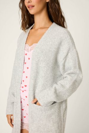 My Dog Is My Valentine More Amour Long Line Cardigan