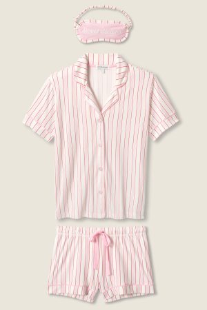 Feeling Love Striped 3-Piece PJ Set