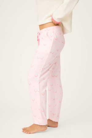 Happy Hour Wine Glass Print Banded Pants