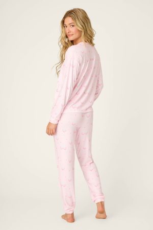 Happy Hour Wine Glass Print PJ Set