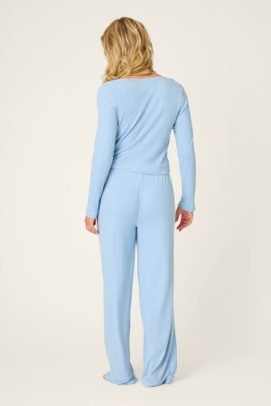 More Amour Blue Dream Pointelle PJ Set