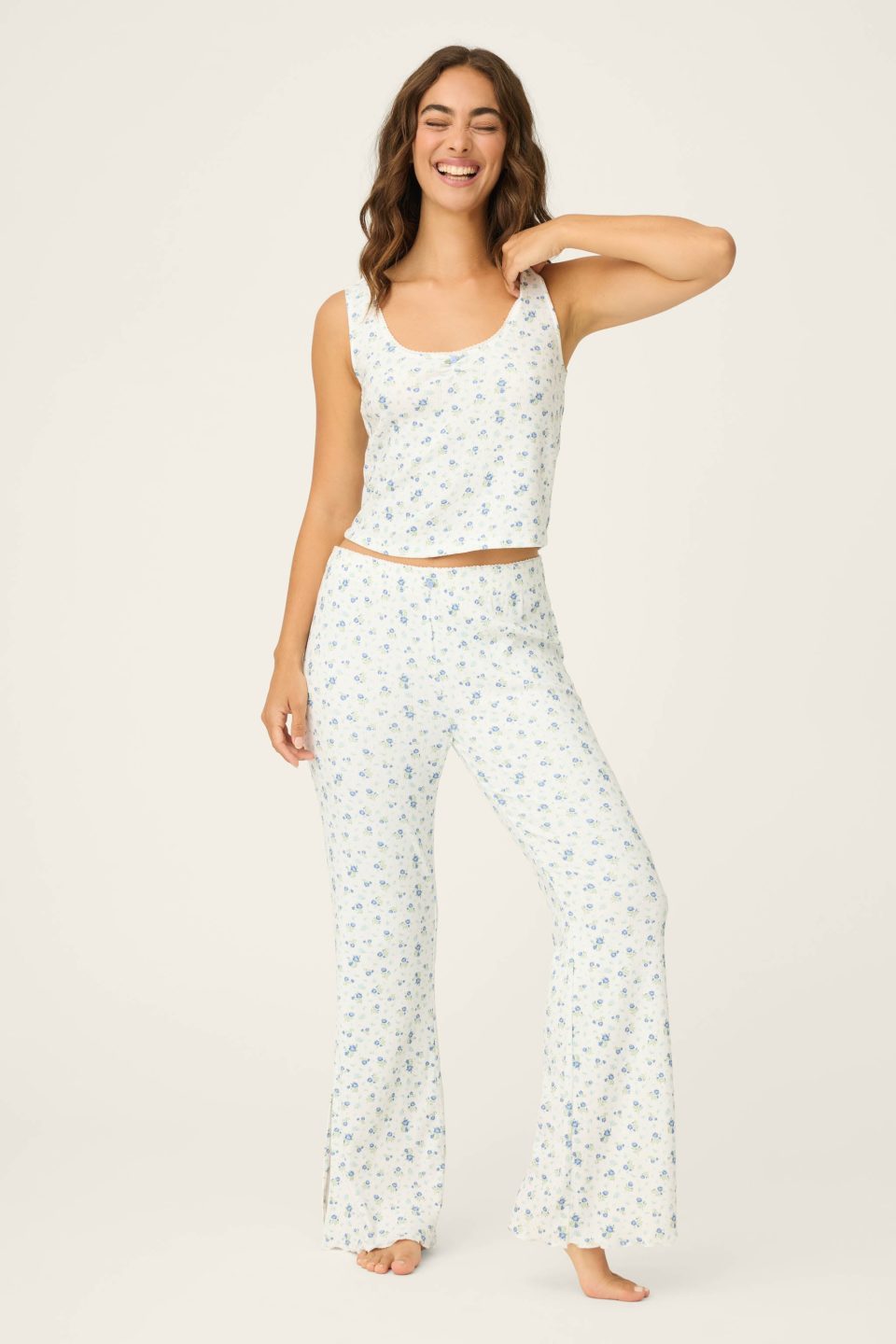More Amour Ditsy Floral Pointelle PJ Set