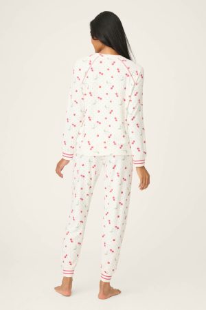 Cherry Print Peachy PJ Set