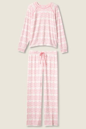 Fairisle Heart Print Peachy PJ Set