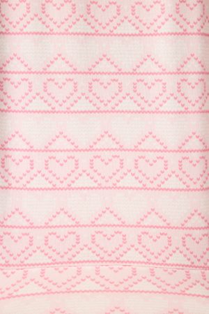 Fairisle Heart Print Peachy PJ Set